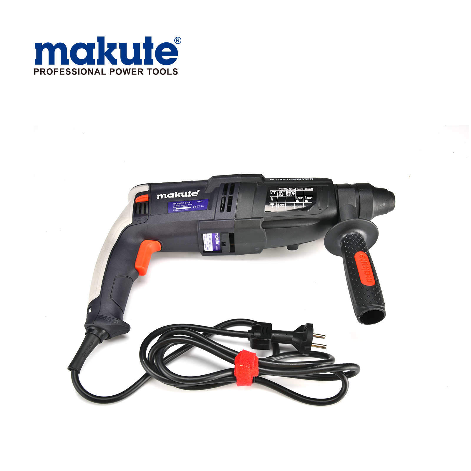 China makute OEM rotary 26mm 32mm 65mm jack hand heavy duty electric HD001 hammer drill
